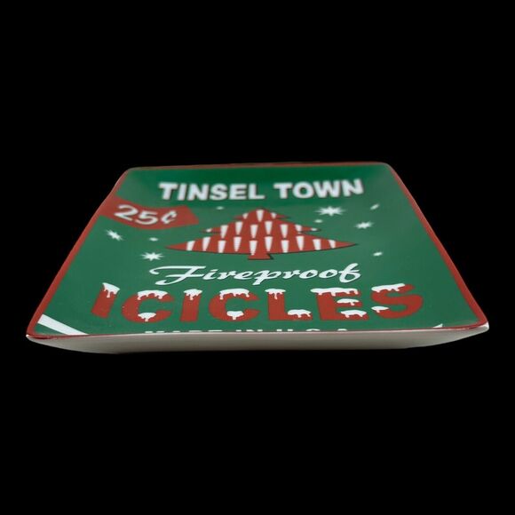 Boston Warehouse "Tinsel Town Fireproof Icicles" Catch All Dish Retro Box 2006 - Picture 5 of 6